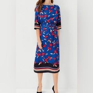 Ann Taylor Blue Floral Dress